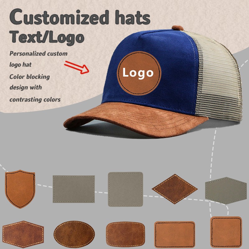 Baseball Cap Structured - Deri Etiket Özel Logo Beş panel