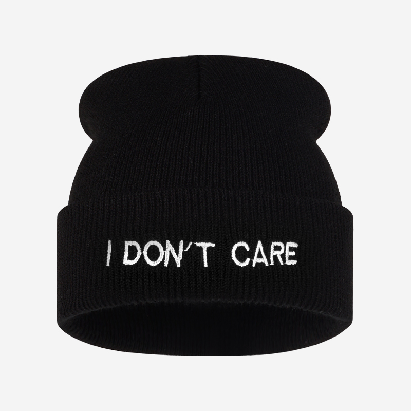 Beanie Cuffed Knit - UMURUMDA DEĞİL Metin Baskılı Örgü Manşetli