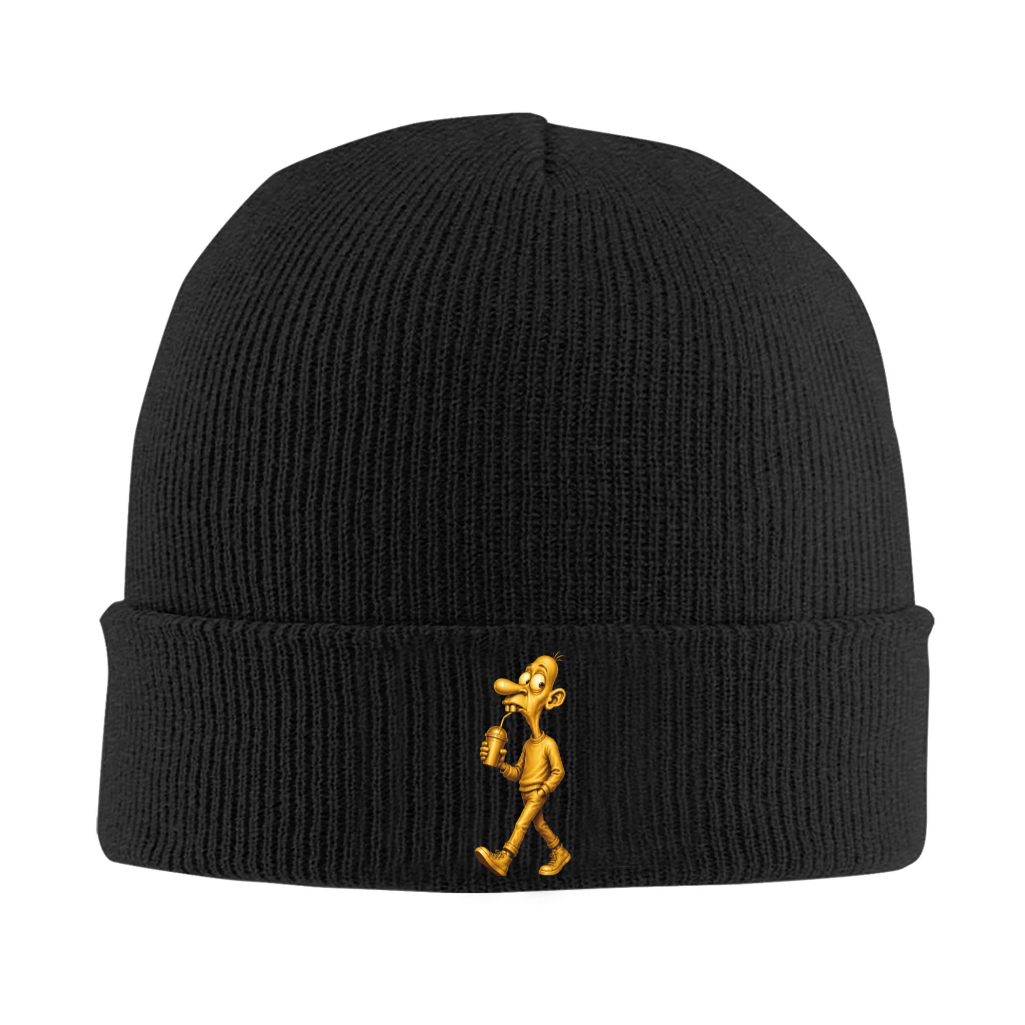 Beanie Cuffed Knit - Golden Neegy Meme Komik İnternet Şakası