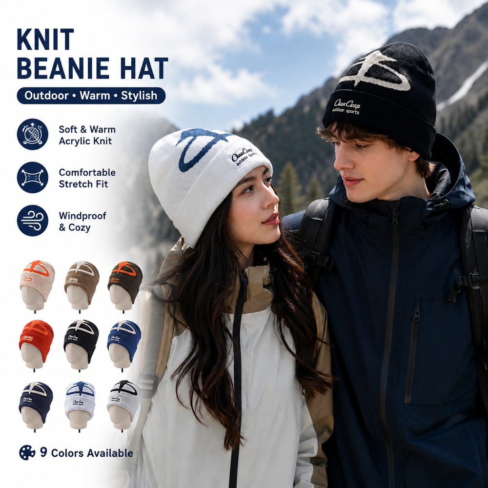Beanie Cuffed Knit - Unisex Kışlık Örgü Bere Şapka Sıcak