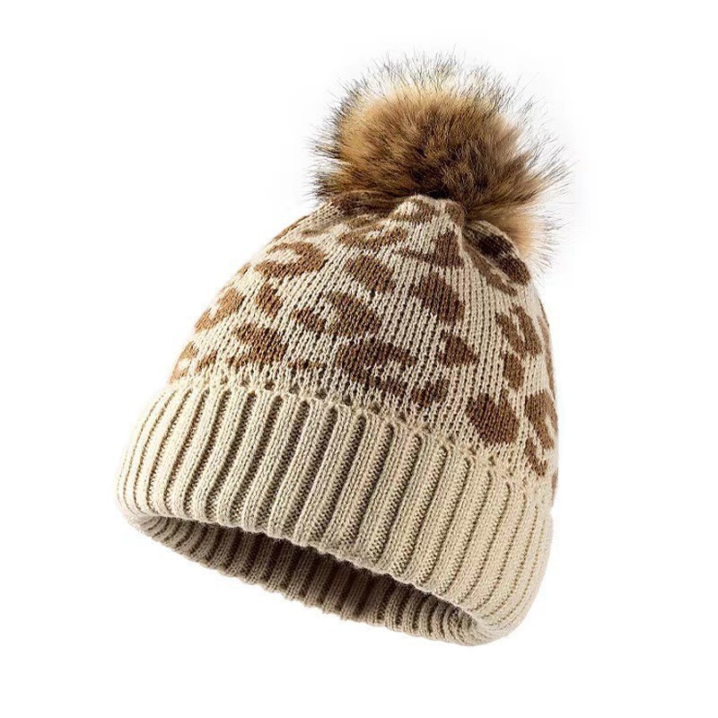 Kadın Leopar Desenli Örme Bere - Beanie Cuffed Knit incelemesi ve fiyatı