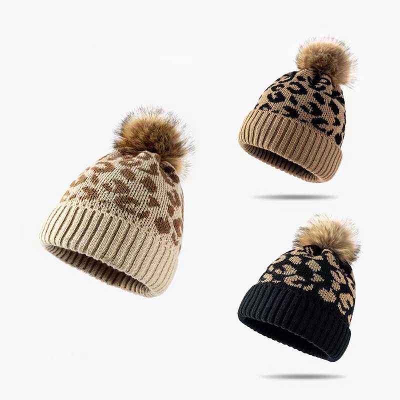 Kadın Leopar Desenli Örme Bere - Beanie Cuffed Knit incelemesi ve fiyatı